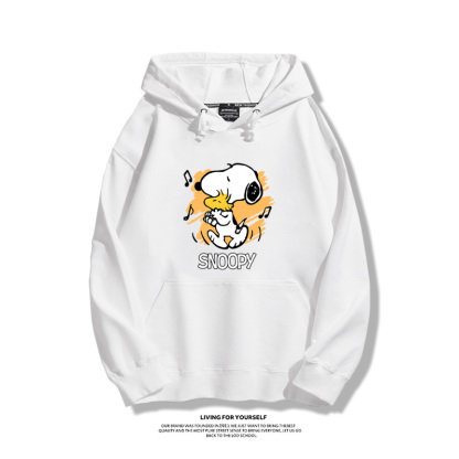 史努比聯名衛衣2023秋冬新款親子情侶裝薄絨款連帽衛衣