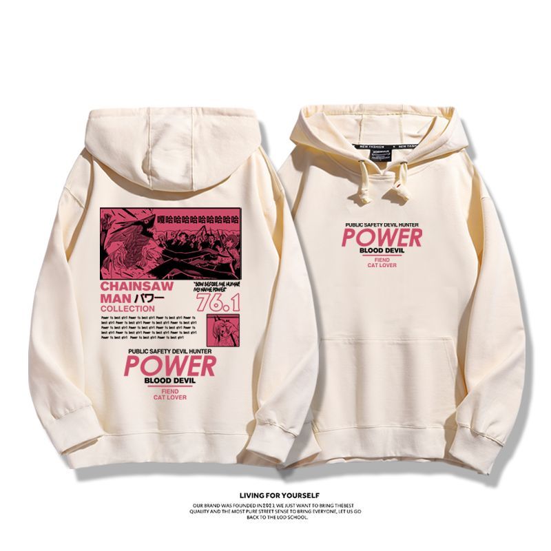 鏈鋸人新款 親子情侶男女款連帽衛衣