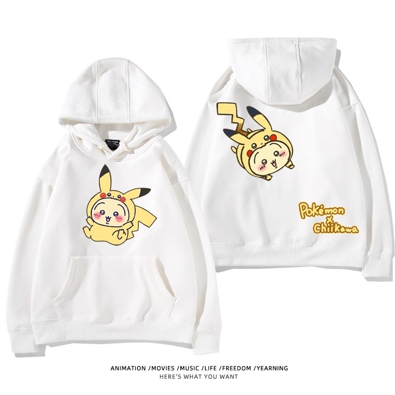 chiikawa X 寶可夢系列 聯名衛衣2025秋冬新款 親子情侶裝連帽衛衣