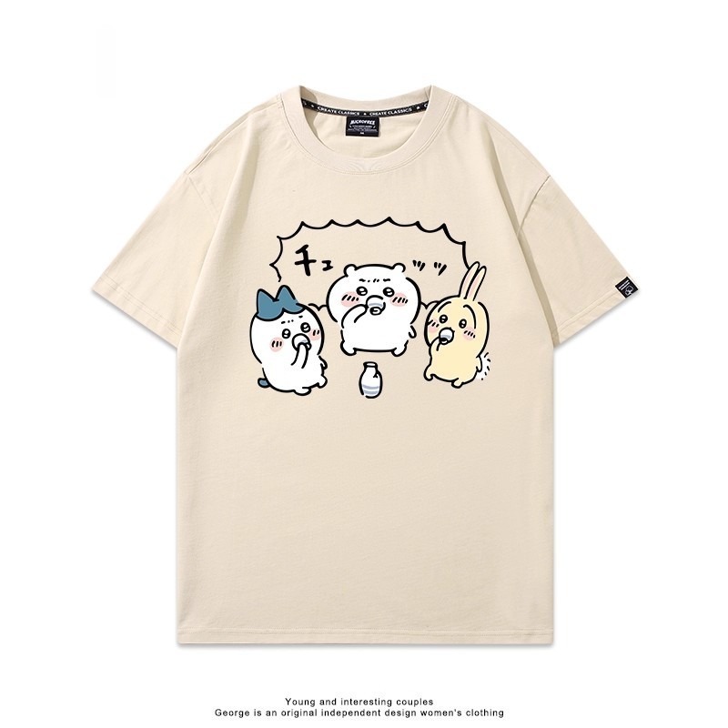 Chiikawa 2025親子情侶男女同款 印花短袖T恤