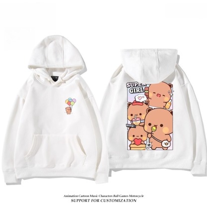 一二布布新款 親子情侶男女連帽衛衣