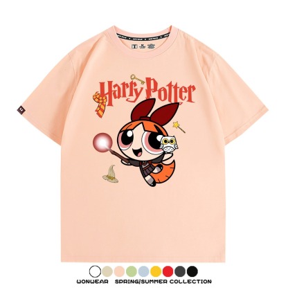 飛天小女警 X Harry Potter周邊 印花短袖T恤