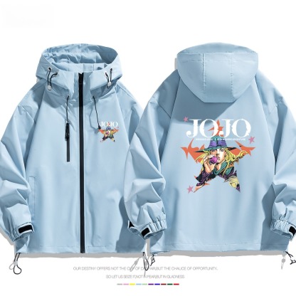 JOJO的奇妙冒險飆馬野郎周邊 男女同款秋冬衝鋒衣