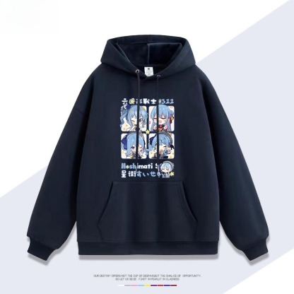 星街彗星hololive虛擬主播Vtuber 親子情侶男女連帽衛衣