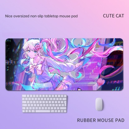 主播女孩重度依賴 主題桌墊 布質滑鼠墊