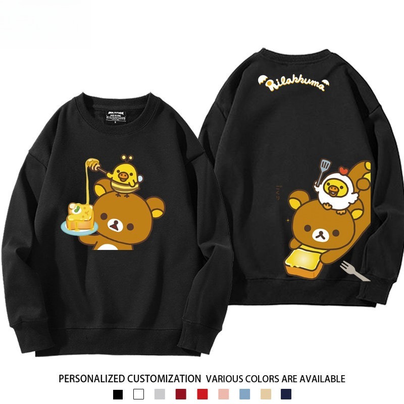 日系拉拉熊 聯名親子情侶裝 圓領長袖