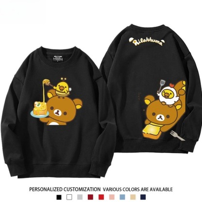 日系拉拉熊 聯名親子情侶裝 圓領長袖