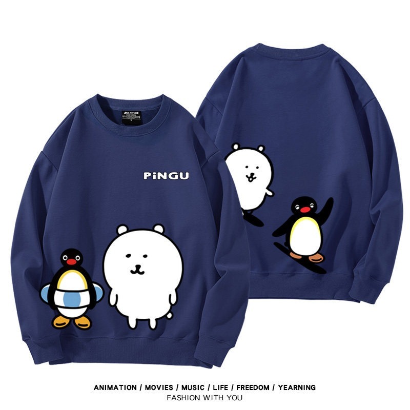 Pingu企鵝家族聯名親子情侶裝 圓領長袖