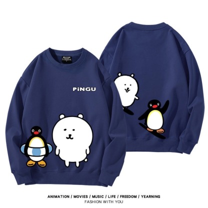 Pingu企鵝家族聯名親子情侶裝 圓領長袖
