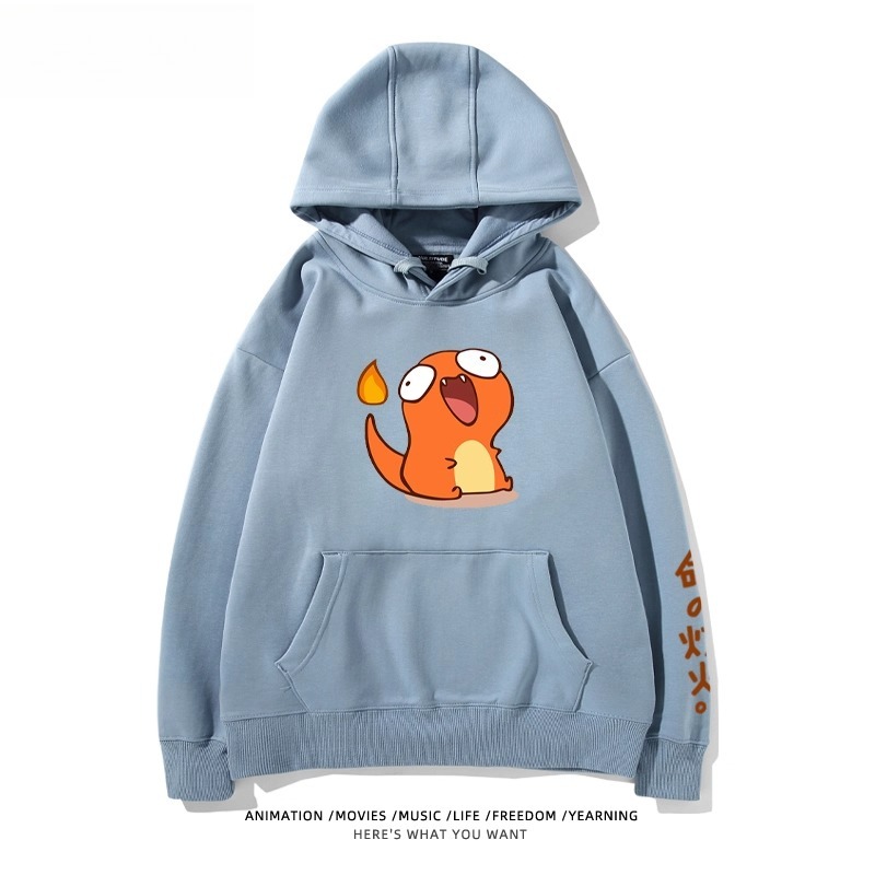 寶可夢Q版搞怪新款 親子情侶男女款連帽衛衣