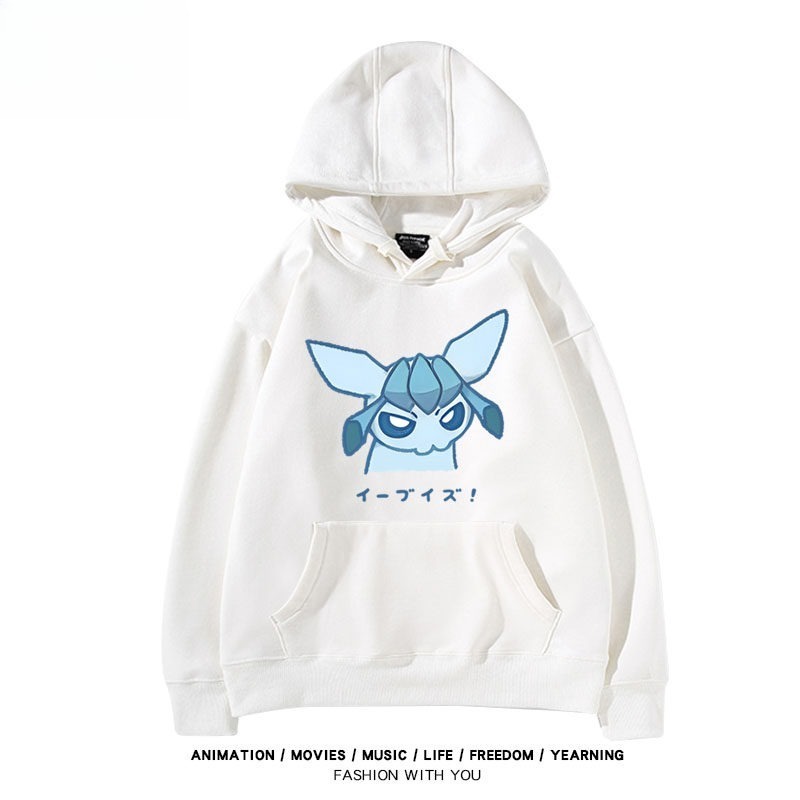 寶可夢伊布家族 聯名衛衣秋冬新款親子情侶裝連帽衛衣