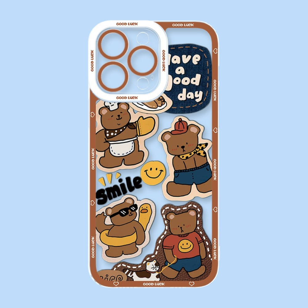 牛仔貓咪天使眼透明防摔軟殼