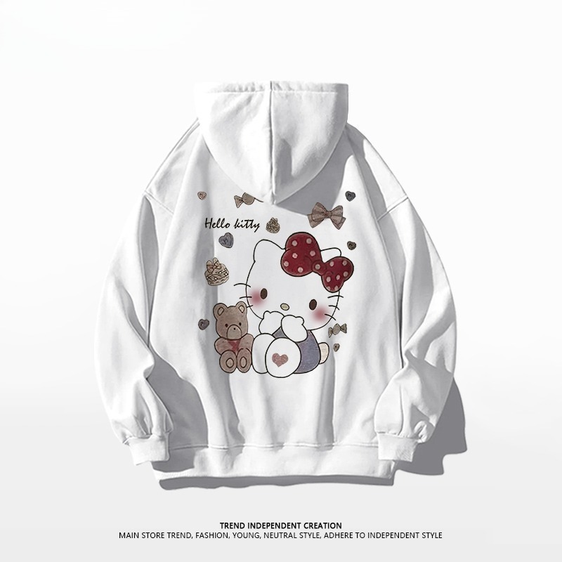 Hello Kitty凱蒂貓新款 親子情侶男女連帽衛衣