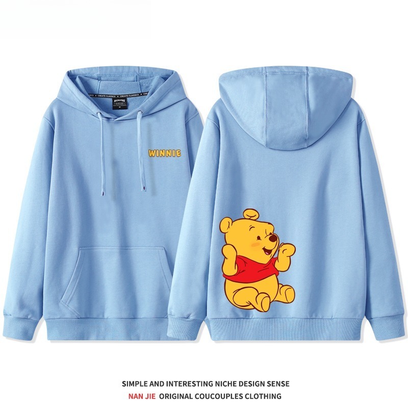 小熊維尼新款 親子情侶男女連帽衛衣