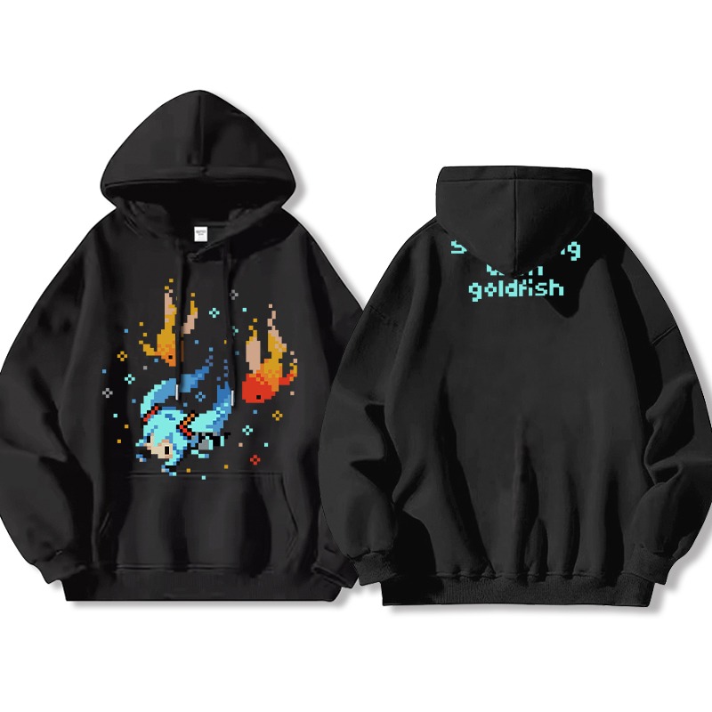 初音未來 聯名衛衣2025秋冬新款 親子情侶裝連帽衛衣