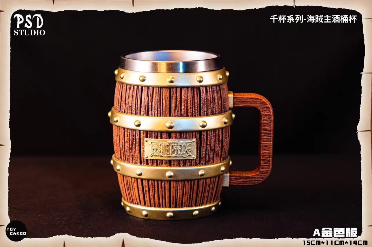 乾杯系列海賊王酒桶水杯 304不鏽鋼內膽手工製作