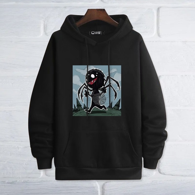 饑荒Q版小蜘蛛新款 親子情侶男女連帽衛衣