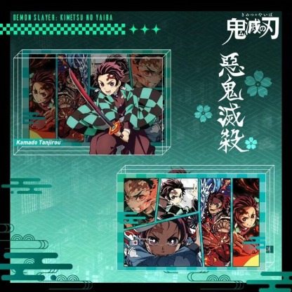 鬼滅之刃 水晶磚新款亞克力磚透明立體擺件