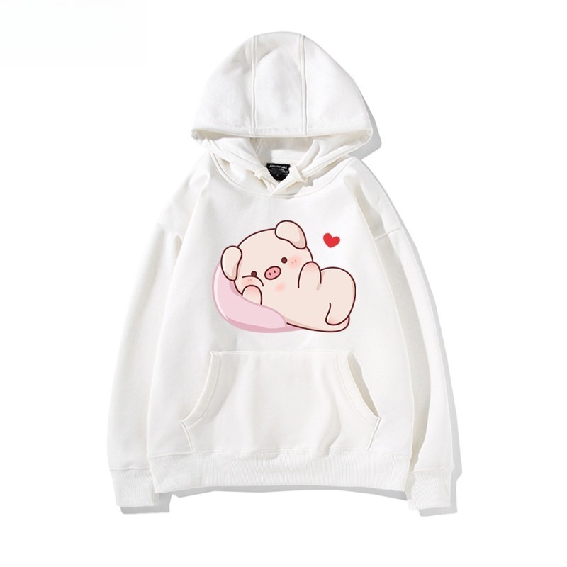 LULU豬 聯名衛衣新款 親子情侶裝連帽衛衣