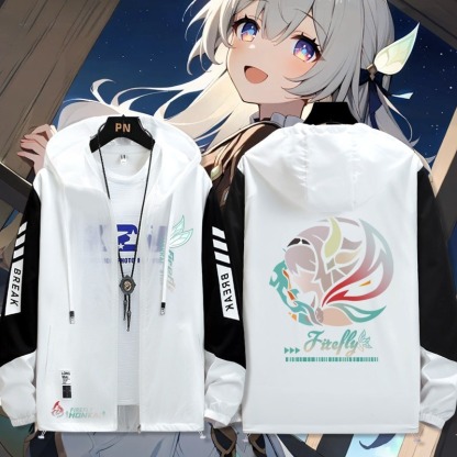 星穹鐵道流螢 輕薄透氣拉鏈防曬衣外套
