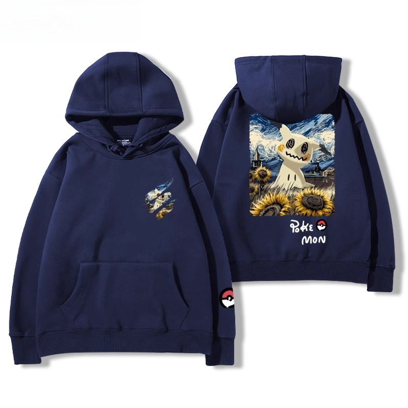 寶可夢油畫系列 聯名衛衣2025秋冬新款親子情侶裝連帽衛衣