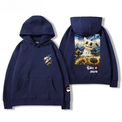 寶可夢油畫系列 聯名衛衣2025秋冬新款親子情侶裝連帽衛衣