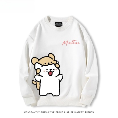 線條小狗 聯名親子情侶裝 圓領長袖