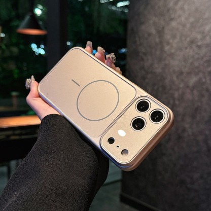 IPhone系列 高级感磨砂玻璃全包Magsafe磁吸手機殼
