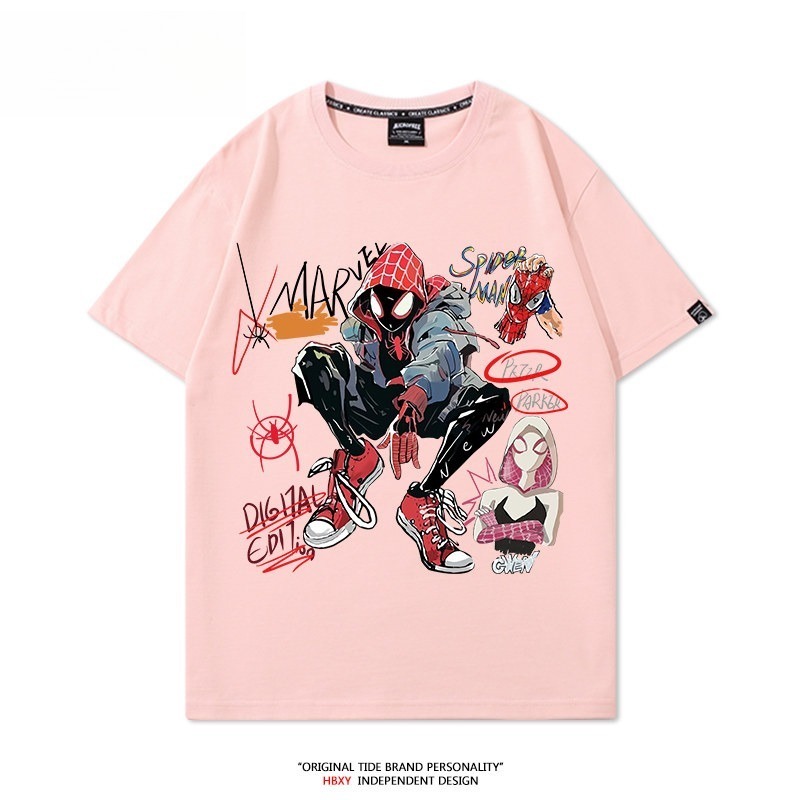 蜘蛛人：穿越新宇宙SpiderMan 印花短袖T恤