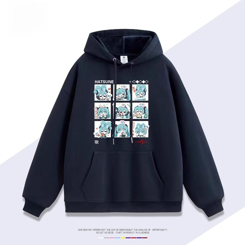 初音未來 聯名衛衣2025秋冬新款 親子情侶裝連帽衛衣