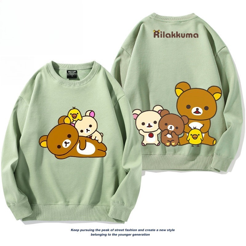 日系拉拉熊 聯名親子情侶裝 圓領長袖