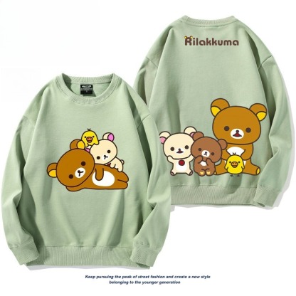 日系拉拉熊 聯名親子情侶裝 圓領長袖