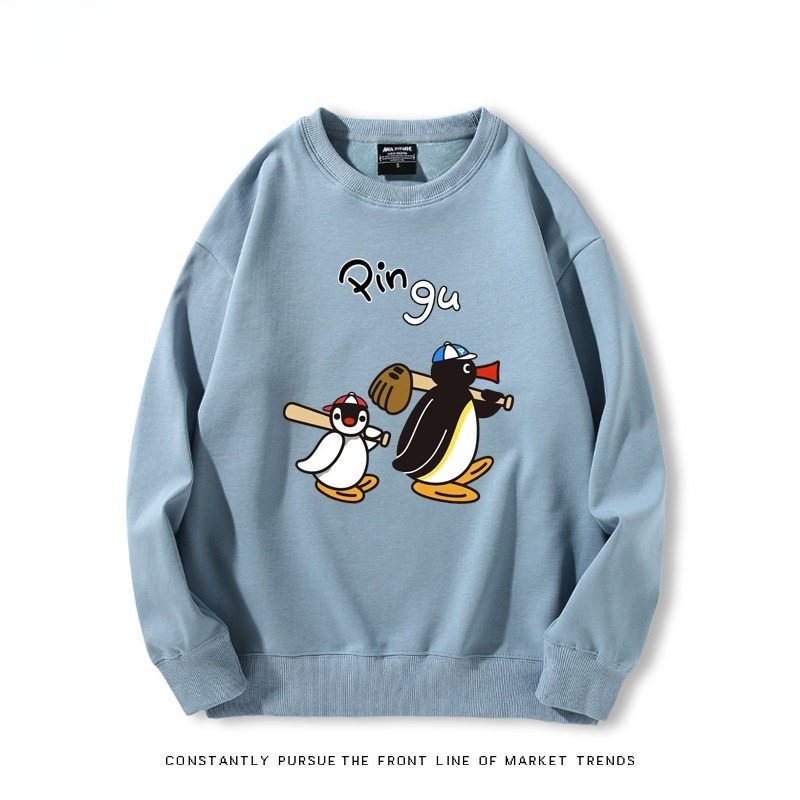 pingu 聯名親子情侶裝 圓領長袖