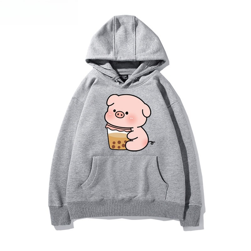 LULU豬 聯名衛衣新款 親子情侶裝連帽衛衣