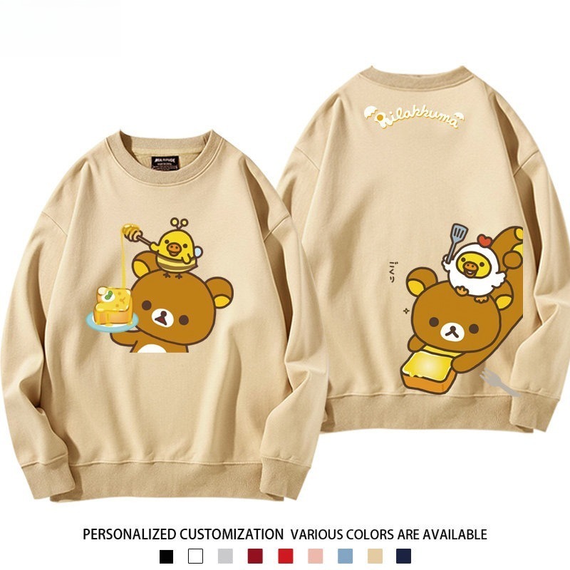 日系拉拉熊 聯名親子情侶裝 圓領長袖