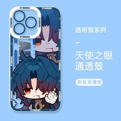 蘋果 系列Q版星穹鐵道天使眼透明防摔軟殼