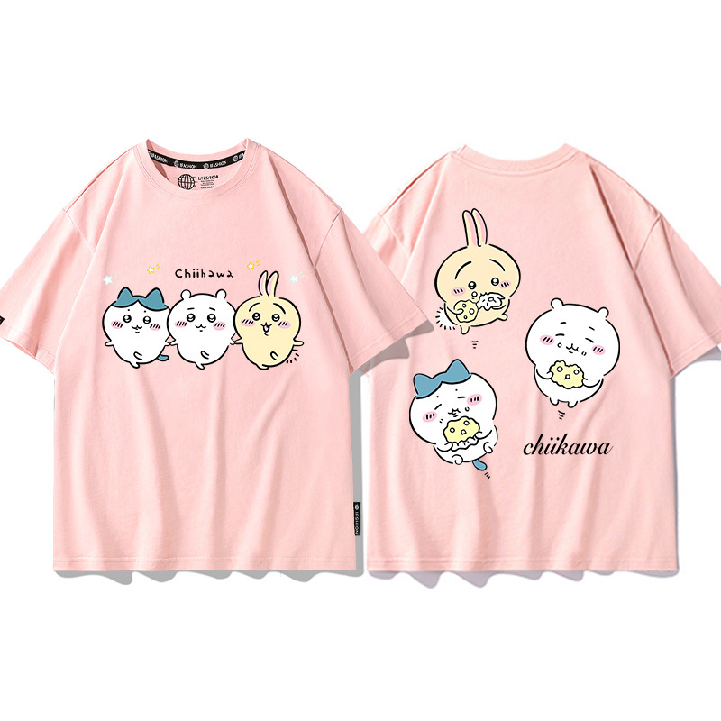 Chiikawa聯名衛衣2024秋冬新款親子情侶裝薄絨款連帽衛衣