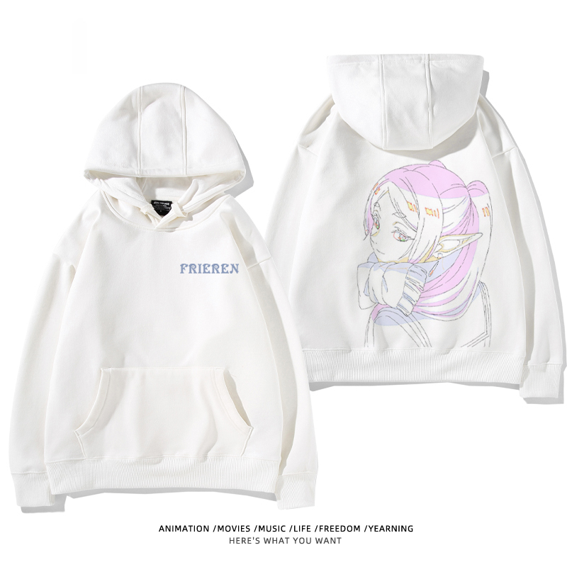 葬送的芙莉蓮 2024秋冬新款親子情侶裝薄絨款連帽衛衣