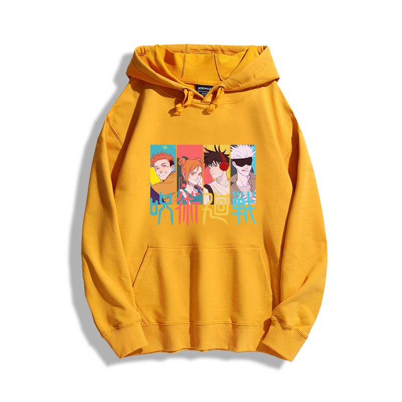 咒術迴戰聯名衛衣2023秋冬新款親子情侶裝薄絨款連帽衛衣