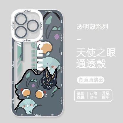 蘋果 系列原神擬貓天使眼透明防摔軟殼