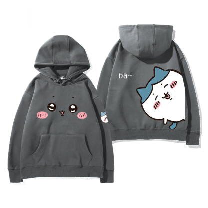 chiikawa 2024秋冬新款親子情侶裝薄絨款連帽衛衣