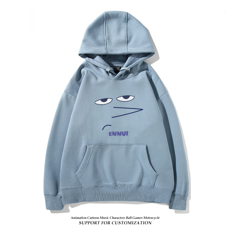 腦筋急轉彎 聯名衛衣2024秋冬新款親子情侶裝薄絨款連帽衛衣