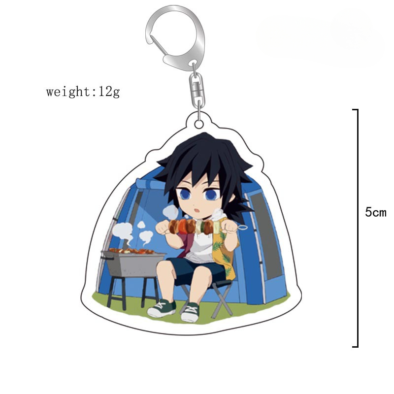 鬼滅之刃鑰匙扣亞克力動漫甘露寺蜜璃時透無一郎蟲柱卡通周邊掛飾【單買三件起送】