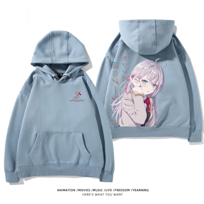 不時輕聲地以俄語遮羞的鄰座艾莉同學 聯名衛衣2024秋冬新款親子情侶裝薄絨款連帽衛衣