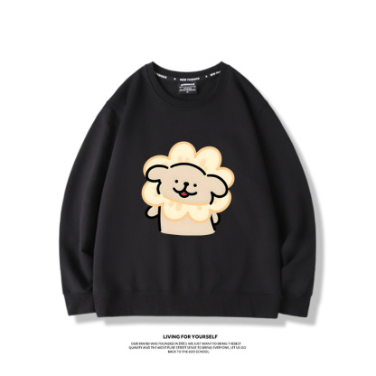 線條小狗2023親子情侶裝 圓領長袖