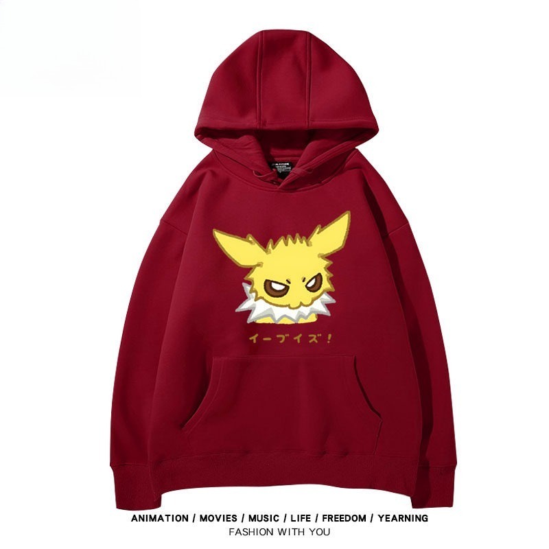 寶可夢伊布家族 聯名衛衣秋冬新款親子情侶裝連帽衛衣