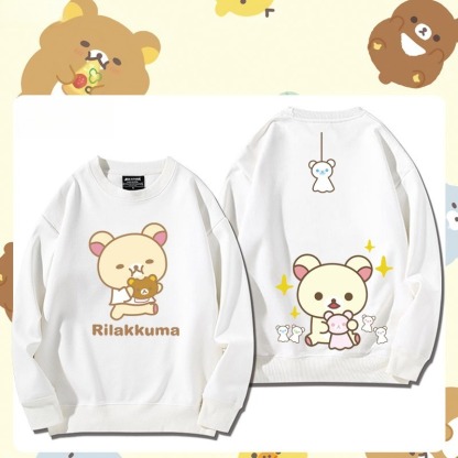 日系拉拉熊 聯名親子情侶裝 圓領長袖