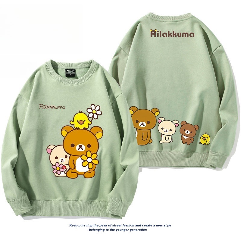 日系拉拉熊 聯名親子情侶裝 圓領長袖