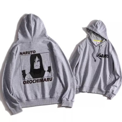 火影忍者聯名衛衣2024秋冬新款親子情侶裝薄絨款連帽衛衣