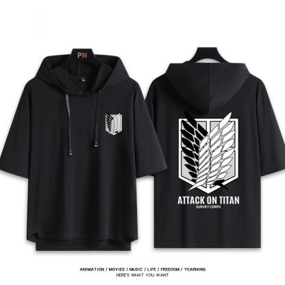 進擊的巨人 連帽短袖T恤